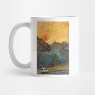 Bushfire sunset Mug